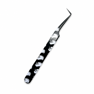 Pinzas de Extensión de Pestañas de Acero Inoxidable con Punta Puntiaguda de 90 Grados, Diseño Personalizado, con Punta de Fibra, Probadas a Mano, con Logotipo Personalizado - Product Image 1