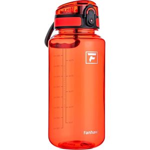 Bottiglia d'Acqua Trasparente da 32 oz in Tritan Senza BPA, Antigoccia con Coperchio Antipolvere, Bocca Larga, Riutilizzabile, in Plastica per Palestra e Sport - Product Image 1