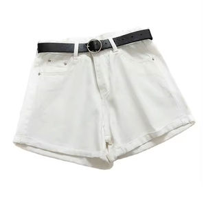 Shorts en jean élégants pour femmes, 100% coton, taille haute, shorts en jean décontractés pour femmes, shorts en jean tendance pour l'été, tenue streetwear tendance - Product Image 5