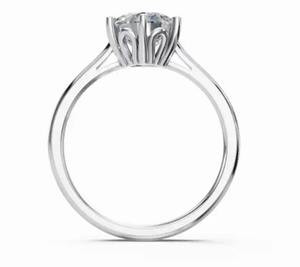 Bague solitaire Tomyris avec diamant de laboratoire taille ronde en or jaune, rose ou blanc 9kt, 14kt ou 18kt, 0,30 carat, bijoux durables - Product Image 3