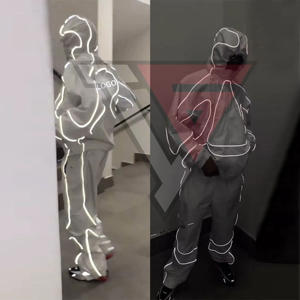 Chaqueta deportiva reflectante de poliéster y nailon con cremallera para hombre, conjunto deportivo de nailon a bajo precio. - Product Image 2