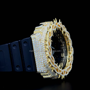 Reloj Moissanite de Primera Calidad Estilo Thorn, Modelo GA 2100, Caja de Plata 925, Completamente Cubierto de Moissanite, Movimiento de Cuarzo - Product Image 6