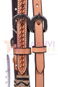 Meilleure qualité Argentine cuir Headstall Rawhide noué sculpture personnaliser Western Headstall fabricant - Product Image 5