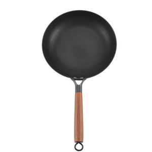 Set di padelle in ghisa da 3 pezzi (8, 10, 12 pollici) con manico in legno rimovibile, antiaderenti, pre-stagionate, a nido d'ape, funzionali per chef - Product Image 1