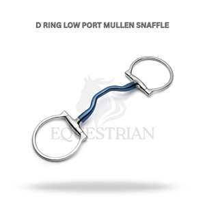 Mors à anneau en D à pointe basse Mullen pour cheval, équipement d'équitation - Product Image 2