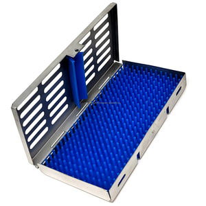 Bandeja de esterilización manual reutilizable para instrumentos dentales, de acero inoxidable, para autoclave, OEM, marca privada, proveedor mayorista - Product Image 3