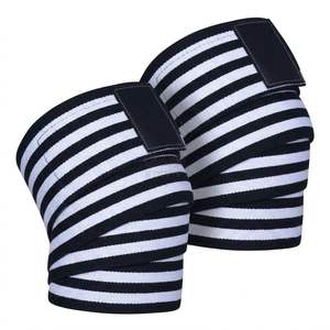 Bandes de Soutien Élastiques pour Genoux de Musculation Rose Pâle Camouflage en Caoutchouc Naturel/PVC pour Protection Professionnelle - Product Image 2