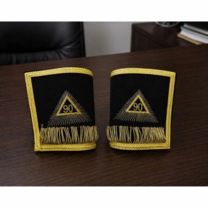 Ensemble de regalia maçonniques à 90 degrés : tablier brodé, collier, chapeau - Product Image 4