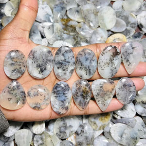 ASHU GEMS - Cabujón de Ágata Dendrítica 100% Natural Hecho a Mano de Alta Calidad, Piedra Preciosa Suelta de Rajasthan, Forma Mixta, Tamaño Personalizable - Product Image 1