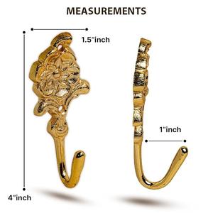 Crochets muraux doubles en métal pour économiser de l'espace, multi-usages, pour la maison, l'hôtel, le bureau - Product Image 2