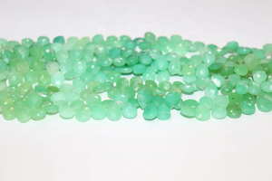 ลูกปัดคริโซเพรสบริโอเลตทรงลูกแพร์ขนาด8*11มม. หินธรรมชาติตัดด้านข้าง8นิ้ว - Product Image 2