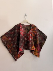 Women's Bohemian <b>Patchwork</b> Blouse Sleeveless O-Neck Loose Fit Batik Print Cotton Viscose Top All Seasons Eco-Friendly - Product Image 5