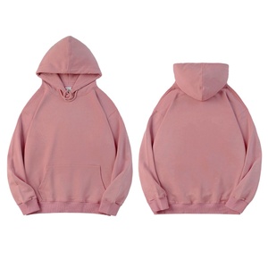 Ropa básica de hombre de lana de poliéster fabricantes de ropa Lisa sudaderas con capucha de algodón mezclado de alta calidad - Product Image 1