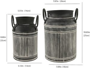 Best Selling Handcrafted Galvanized Flower <b>Vase</b> Artistic Home Decoration <b>Unique</b> Texture Stylish Interior Display Accent - Product Image 2