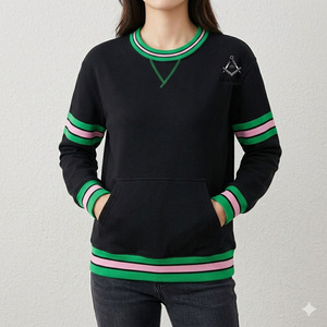 HMR Alfa |   Kapa |   Sudadera Larga de Invierno para Mujer, Personalizada con Bordado de Hermandad, de Poliéster/Algodón Afelpado - Product Image 4