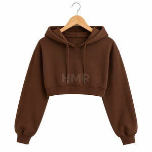 เสื้อฮู้ดครอปท็อป HMR Sorority Sisterhood สำหรับผู้หญิง ผ้าฝ้ายฟลีซ แขนยาว สไตล์สตรีทแวร์ เสื้อฮู้ดครอปแบบสวมหัว - Product Image 5