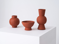 Ensemble de vases et bols en terre cuite et argile faits à la main, légers, d'inspiration vintage, décoration rustique pour la maison et le jardin, centre de table, vase à fleurs