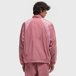 Survêtement rose pour homme, veste zippée intégrale et pantalon, polyester léger, coupe sportive classique, design uni, idéal pour le printemps - Product Image 4