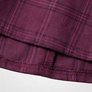 Women High Waist Plaid A-Line Pleated <b>Woolen</b> Skirt Knee-Length Vintage Style Autumn Wear - Product Image 6
