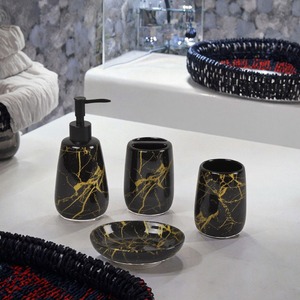 Juego de Accesorios de Baño de Cerámica de Lujo, Ecológico, Colección de Cuatro Piezas para una Decoración Moderna y Elegante del Hogar - Product Image 2