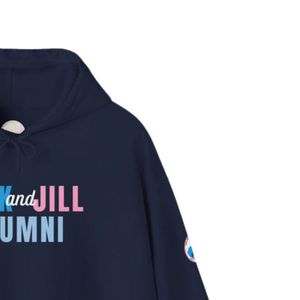 Sweat à capuche bleu graphique Alumni en molleton doux, pull à manches longues, vêtement décontracté pour l'hiver - Product Image 5