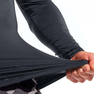 OEM Men's Premium Quality Rash Guard Sublimation Printed Polyester Front Gym Fitness Surfing Diving Compression Shirts - Product Image 4