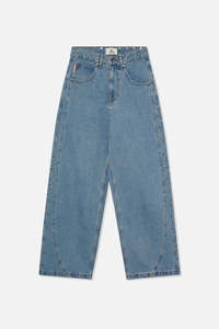 <b>Men's</b> Vintage Faded Gray Wide Leg Cotton Blend <b>Jeans</b> Washed Gradient Cropped Denim Streetwear Baggy Length Pants - Product Image 3