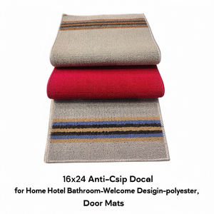 Tapis de porte en polyester rayé antidérapant 16x24 avec dos en caoutchouc antidérapant pour la maison, l'hôtel, la salle de bain - Product Image 3