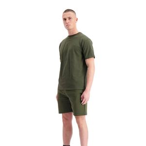 Ensemble de 2 shorts et t-shirts pour hommes, couleur unie, en coton, taille et couleurs personnalisées, meilleure vente OEM - Product Image 3