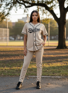Styliro Baseball Jersey Set Unisex Short Sleeve Breathable Polyester Sportswear All Seasons Regular Fit <b>Elastic</b> Waist - Product Image 5