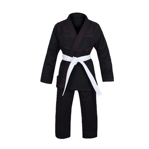 Kimono de Jiu Jitsu Brasileño (BJJ) Negro Premium, Corte de Competición, Guía de Tallas, Kimono BJJ con Corte Ajustado - Product Image 1