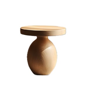 Modern Round Wooden <b>Coffee</b> <b>Table</b> Scandinavian Design Solid <b>Wood</b> Living Room Furniture Handmade Accent Side <b>Table</b> - Product Image 6