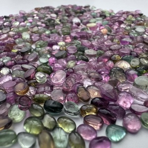 Lote de Cabujones de Turmalina Multicolor Natural Premium, Forma Ovalada y de Pera, Calidad AAA, Piedras Sueltas Transparentes de 4mm a 7x9mm, Alto Brillo A6 - Product Image 2
