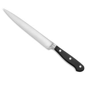 Couteau utilitaire classique de 7 pouces, acier inoxydable, lame de précision tranchante, manche noir à triple rivet, multi-usages, professionnel, cuisine - Product Image 4