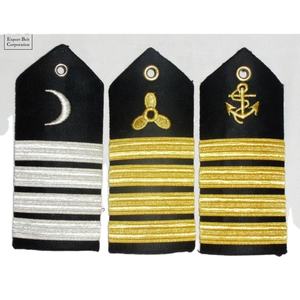 OEM Epaulettes de uniforme con correas de hombro deslizantes, insignia de ancla dorada o hélice de ingeniero, con broche a presión - Product Image 4