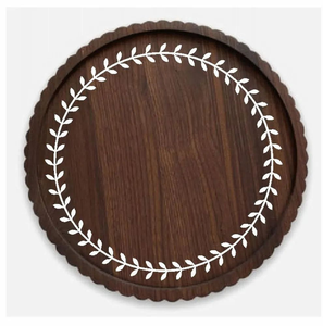 Plateau de service classique en bois nacre pour fruits secs, boîte de rangement, décoration sous glaçure, pour la maison, l'hôtel et le restaurant - Product Image 5