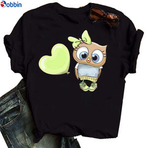 Camisetas de Verano Holgadas para Mujer con Logotipo Personalizado, Estampado de Dibujos Animados, Mangas Cortas, Diseños de Moda para Chicas - Product Image 5