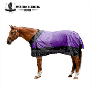 Manta para Caballo Western 420D Impermeable y Transpirable para Verano con Forro de Poliéster - Product Image 3