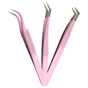 Juego de Pinzas para Extensión de Pestañas de Acero Inoxidable de Alta Calidad con Logotipo Personalizado - Product Image 1