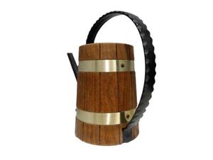 Arrosoir en bois de qualité supérieure, idéal pour les jardins, les petites plantes, les herbes et les fleurs sur les patios ou les balcons, en provenance d'Inde. - Product Image 6