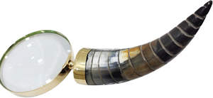 Loupe à lentille antique 10x avec poignée en corne naturelle Produit de qualité supérieure fabriqué à la main Support OEM personnalisable pour les collectionneurs - Product Image 2