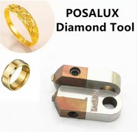 EAGLION INTERNATIONAL Outil de facettage diamanté Posalux 1 mm, grande machine, matériau MS poli mono, modèle PT, équipement de découpe de bijoux