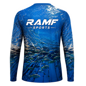 เสื้อฮู้ดตกปลาแห้งเร็ว UPF 50+ สำหรับผู้ชาย แบบ OEM สั่งทำได้ - Product Image 4