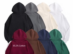 เสื้อฮู้ดผู้ชายปักโลโก้ตามสั่ง ผ้าคอตตอนผสมโพลีเอสเตอร์ หนัก 500 กรัม ผ้าฟลีซ สีพื้น สวมใส่สบาย ทรงปกติ เหมาะสำหรับใส่ในฤดูใบไม้ร่วง - Product Image 4
