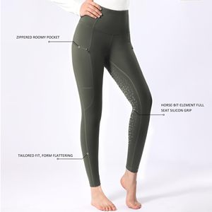 Leggings d'équitation en silicone intégral respirants pour homme/femme – Culottes d'équitation et jodhpurs - Product Image 3