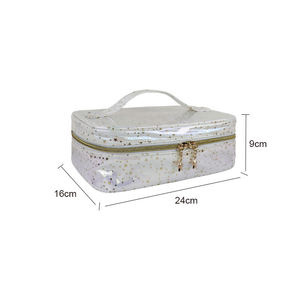 Wholesale Sophisticated Dot Pattern TPU Multi-Function Cosmetic <b>Bag</b> Dreamy Stars Fashionable <b>String</b> Closure Makeup Organizer - Product Image 5