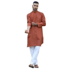 Conjunto de Kurta y Pijama de Algodón para Hombre, Diseño Tejido, Ropa Étnica Tradicional, Atuendo Festivo, para Bodas y Casual - Product Image 3