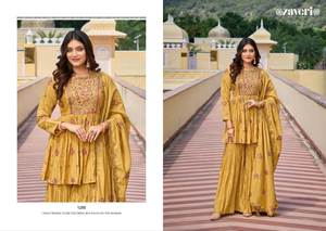 Nouveau festival porter de la soie lourde et du travail de broderie costume Sharara avec travail de broderie Dupatta - Product Image 3