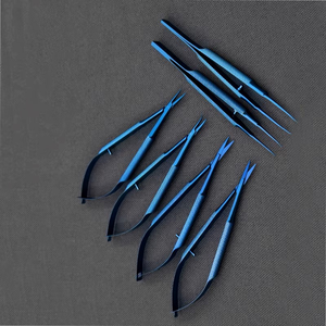 Kit de Instrumentos Microquirúrgicos de Titanio, Tijeras de 14 cm, Portaagujas, Pinzas, Herramientas de Microcirugía de Precisión - Product Image 2