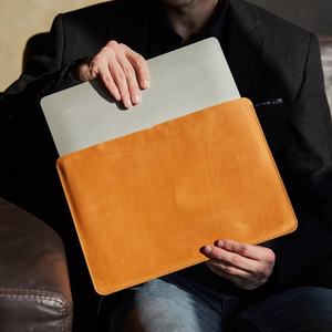 Funda Protectora para Portátil de Negocios, de Cuero Genuino de Alta Calidad, Suave, con Correa de Transporte, Logotipo Personalizado, Antipolvo, LLS-0065 - Product Image 2